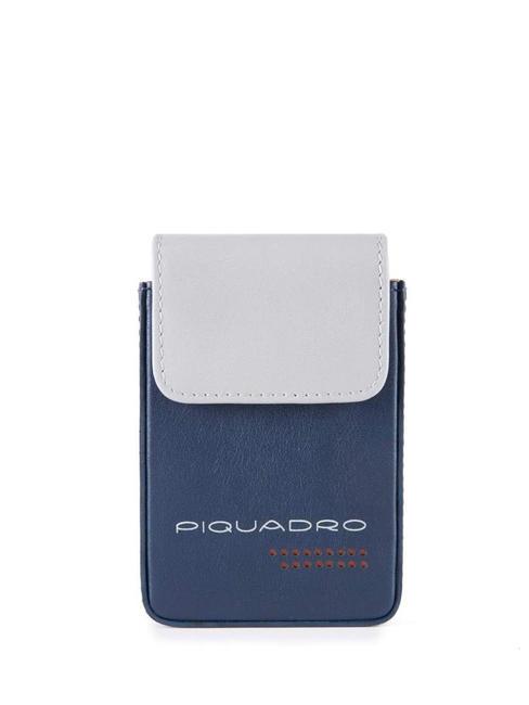 PIQUADRO URBAN Kartenhalter aus Leder BLAU GRAU - Brieftaschen Herren