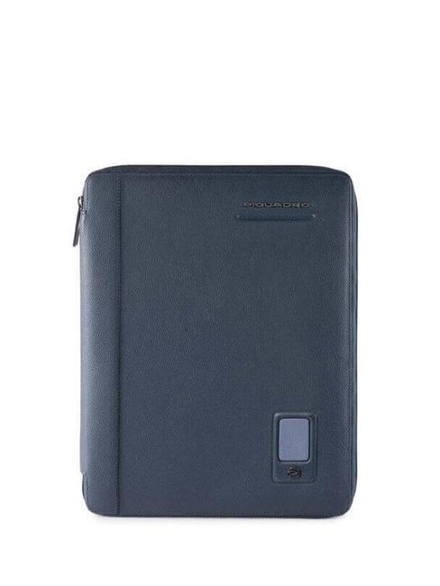 PIQUADRO AKRON Klemmbrett aus Leder Blau - Tablettmappe &amp; Organizer