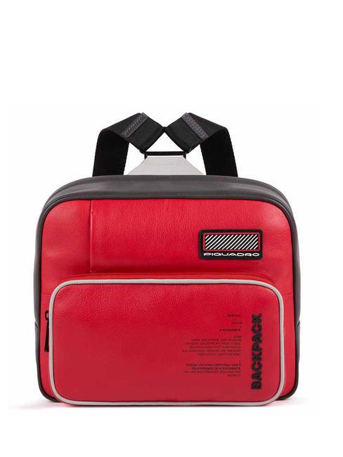 PIQUADRO ERMES Kleiner Lederrucksack, iPad 11-Halterung ROT - PC-Rucksäcke