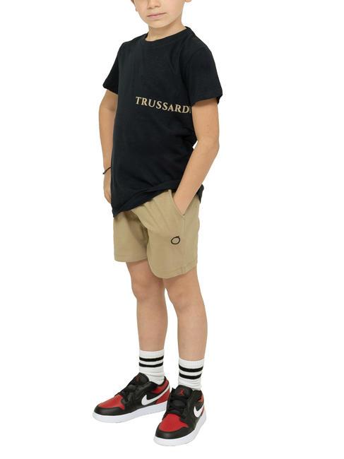 TRUSSARDI PANELLA Set aus Baumwoll-T-Shirt und Bermuda-Shorts blau/sand - Trainingsanzüge für Kinder