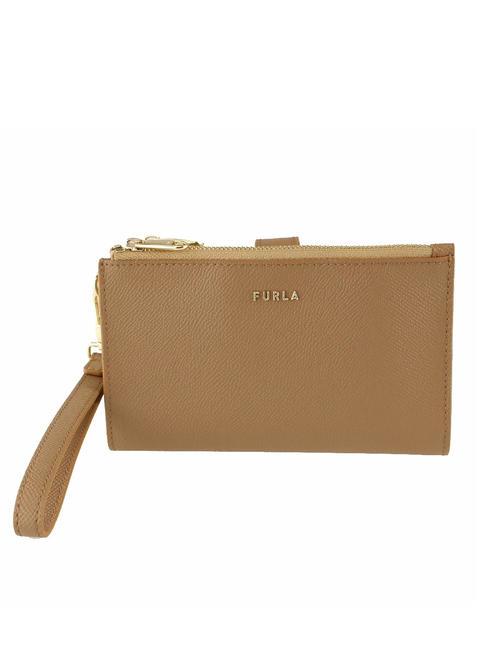 FURLA AFRODITE Portemonnaie-Clutch aus Leder KARAMELL f - Brieftaschen Damen