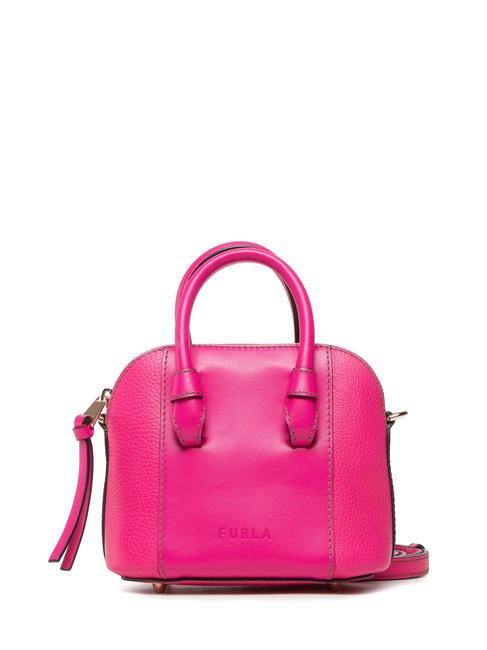 FURLA MIASTELLA Lederhandtasche mit Schultergurt Fuchsie - Damentaschen