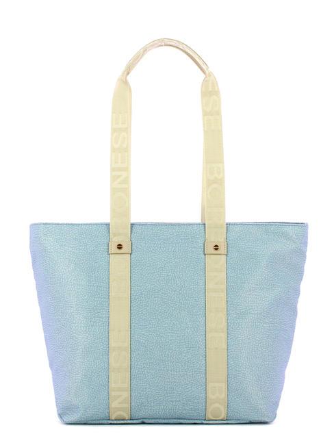 BORBONESE SHOPPER MEDIUM ECO LINE Einkaufstasche Topas/Hellgrau - Damentaschen