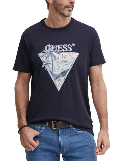 GUESS SUMMER TRIANGLE Baumwoll t-shirt smartblue - Herren-T-Shirts