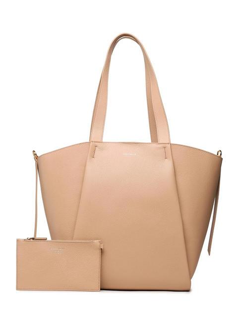 COCCINELLE BOHEME Shopper-Tasche aus Leder mit Beutel getoastet - Damentaschen