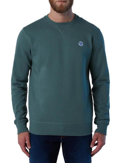 NORTH SAILS ROUND LOGO Sweatshirt aus Baumwolle mit Rundhalsausschnitt seegrün - Sweatshirts Herren