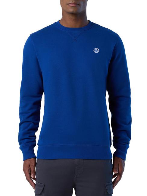 NORTH SAILS ROUND LOGO Sweatshirt aus Baumwolle mit Rundhalsausschnitt Meerblau - Sweatshirts Herren