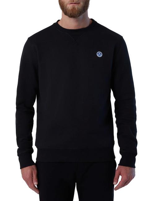 NORTH SAILS ROUND LOGO Sweatshirt aus Baumwolle mit Rundhalsausschnitt Schwarz - Sweatshirts Herren