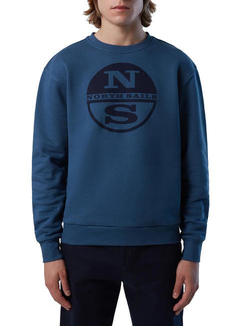 NORTH SAILS MAXI LOGO Sweatshirt aus Baumwolle mit Rundhalsausschnitt Wintermeer - Sweatshirts Herren