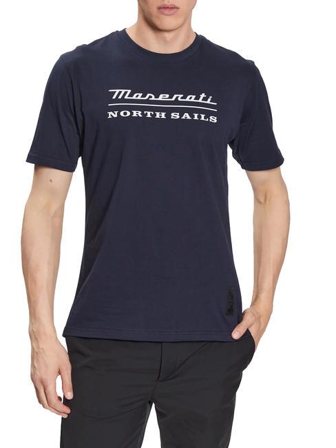 NORTH SAILS MASERATI T-Shirt aus Baumwolle mit Maxi-Print Elektrisches Blau - Herren-T-Shirts