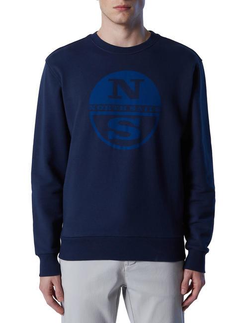 NORTH SAILS N|S LOGO Sweatshirt aus Baumwolle mit Rundhalsausschnitt Navy blau - Sweatshirts Herren