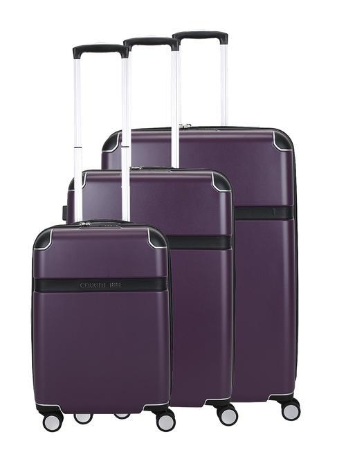 CERRUTI 1881 Erweiterbare Trolley-Sets: Kabine+Mittel+Groß Viola - Trolleyset