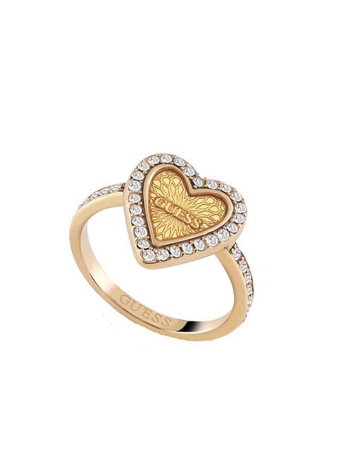 GUESS LOVE ME TENDER Ring mit Herz und Zirkonen gelbes Gold - Ringe