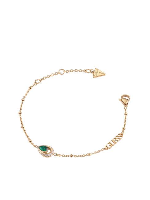 GUESS LOLLIPOP Armband Gelbgold/Smaragd - Armbänder