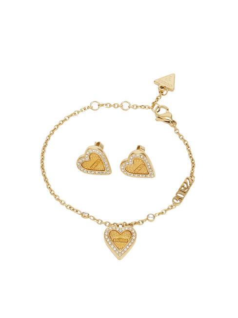 GUESS LOVE ME TENDER Armband und Ohrringe gelbes Gold - Armbänder