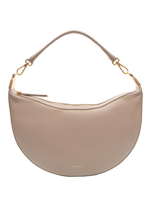 COCCINELLE ANAIS Hobo-Tasche aus genarbtem Leder Puderrosa - Damentaschen