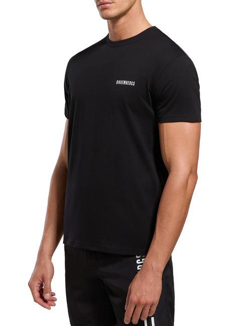 BIKKEMBERGS VERTICAL STRIPES Baumwoll t-shirt Schwarz - Herren-T-Shirts