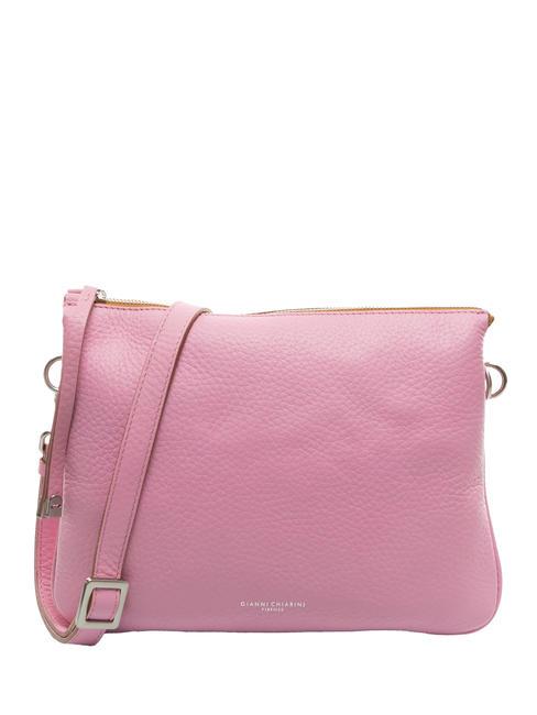 GIANNI CHIARINI MIA Tasche aus gehämmertem Leder mit Schultergurt Rosa-Natur - Damentaschen