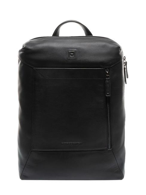 MOMO DESIGN CALF 15,6-Zoll-Laptop-Rucksack aus Leder Schwarz - PC-Rucksäcke