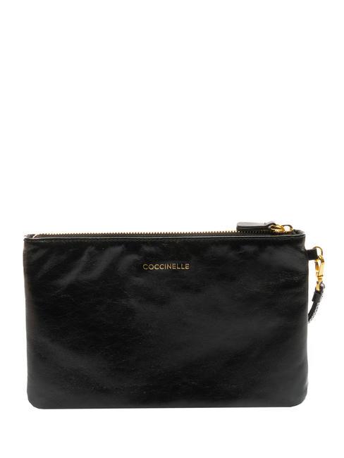 COCCINELLE NEW BEST ROCK  Clutch aus Leder mit Schulterriemen Schwarz - Damentaschen