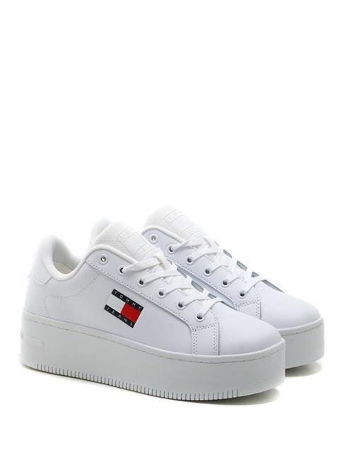 TOMMY HILFIGER TOMMY JEANS FLATFORM ESS  Hohe Turnschuhe Weiß - Damenschuhe