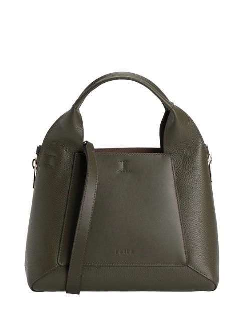 FURLA PRIMULA S Ledertasche mit Schulterriemen Olive - Damentaschen