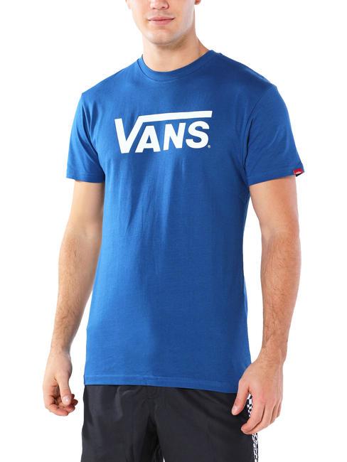 VANS CLASSIC Kurzarm-T-Shirt aus Baumwolle echtes Blau/Weiß - Herren-T-Shirts