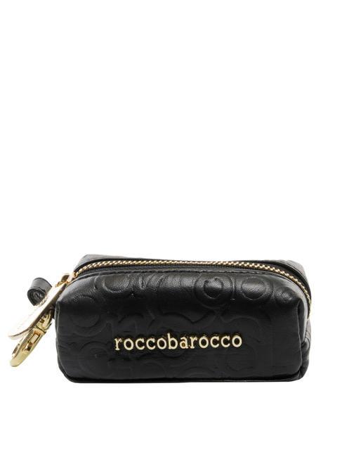 ROCCOBAROCCO RB Embossed Schlüssel-/Münzetui aus Leder Schwarz - Schlüsselanhänger und Schlüsseletuis