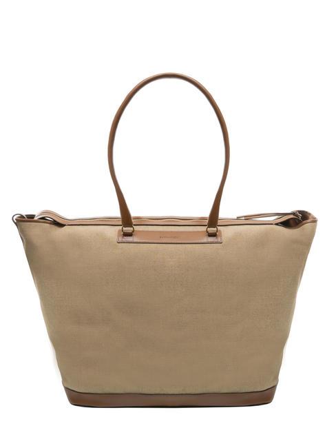 BORBONESE SHOPPING LARGE Schultertasche beige/braun - Damentaschen