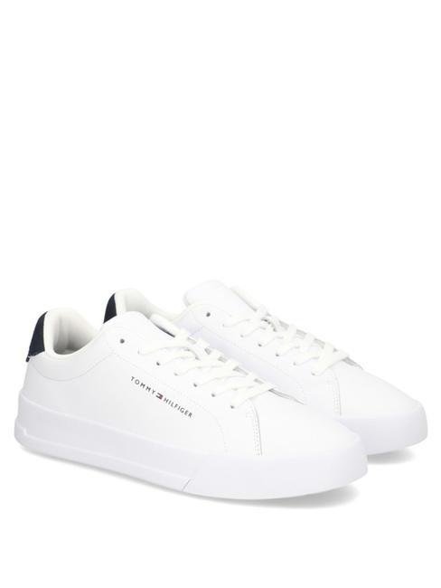 TOMMY HILFIGER COURT LEATHER GRAIN ESS  Turnschuhe Weiß/Wüstenhimmel - Herrenschuhe