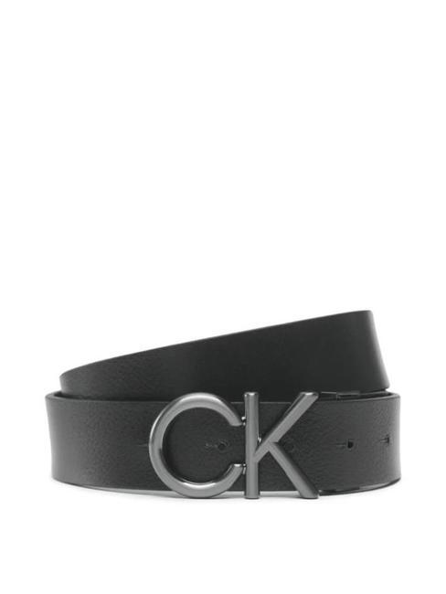 CALVIN KLEIN CK METAL BOMBE REV Doubleface-Ledergürtel ck schwarz / dunkelbraun - Gürtel