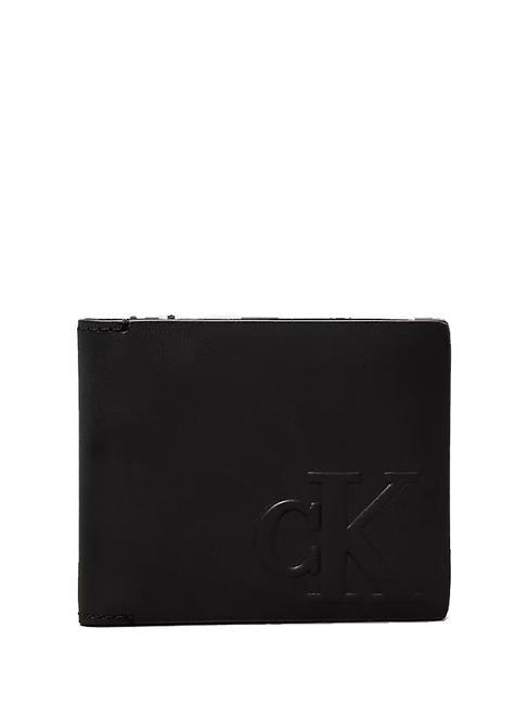 CALVIN KLEIN CK JEANS LOGO EMBOSS  Ledergeldbörse pvh schwarz - Brieftaschen Herren