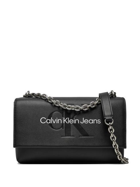 CALVIN KLEIN SCULPTED Convertible Schulter-/Umhängetasche Mode schwarz - Damentaschen