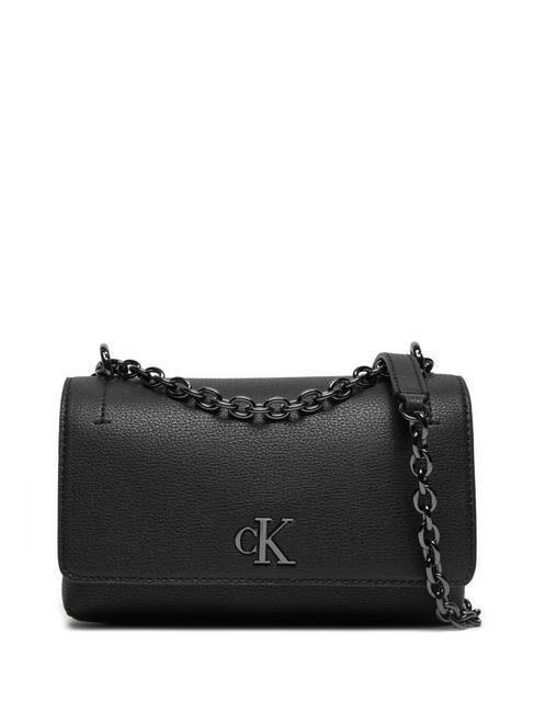 CALVIN KLEIN MINIMAL MONOGRAM  Schulter-/Crossbody-Minitasche schwarz/glänzendes Gunmetal - Damentaschen