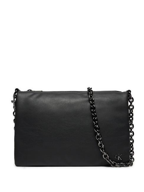 CALVIN KLEIN CHAIN  Schultertasche schwarz/glänzendes Gunmetal - Damentaschen