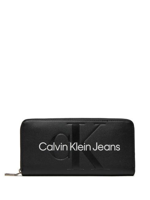 CALVIN KLEIN LETTERING LOGO   Mode schwarz - Brieftaschen Damen