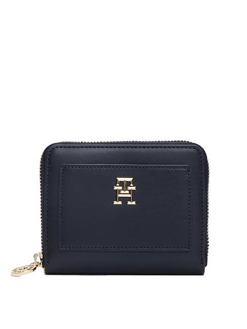 TOMMY HILFIGER DISTINC Portemonnaie mit umlaufendem Reißverschluss Raum blau - Brieftaschen Damen