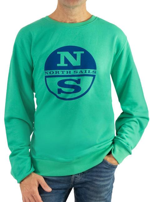 NORTH SAILS N|S LOGO Sweatshirt aus Baumwolle mit Rundhalsausschnitt grüner Garten - Sweatshirts Herren