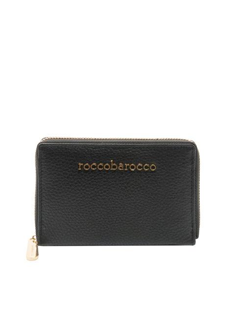ROCCOBAROCCO RB WALLET Portemonnaie mit umlaufendem Reißverschluss Schwarz - Brieftaschen Damen