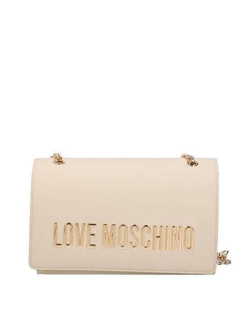 LOVE MOSCHINO GOLD LETTERING Schulter-/Umhängetasche Elfenbein - Damentaschen