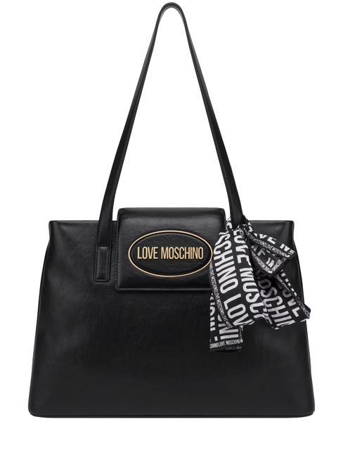 LOVE MOSCHINO FOULARD Einkaufstasche Schwarz - Damentaschen