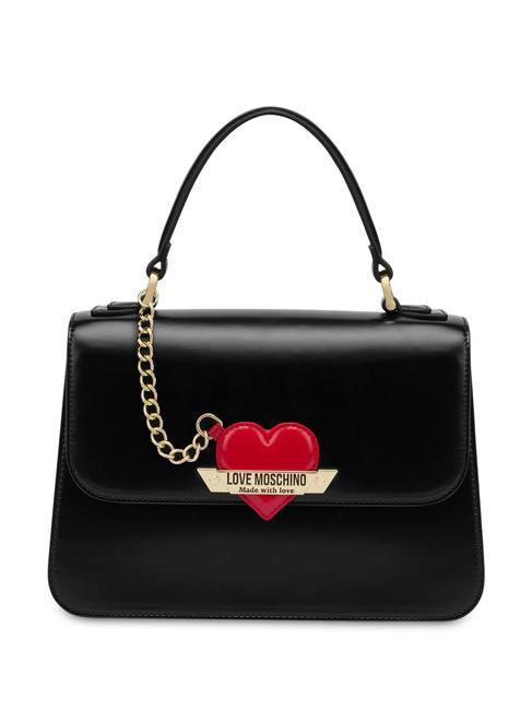 LOVE MOSCHINO HEART CAHRM Handtasche, mit Schultergurt Schwarz - Damentaschen