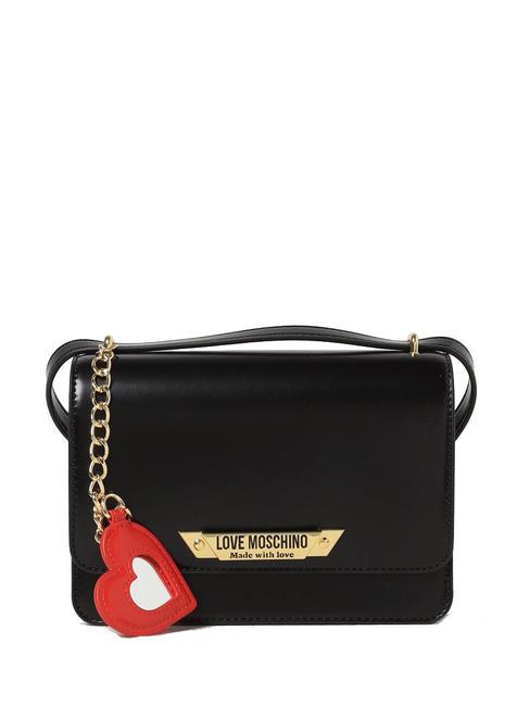 LOVE MOSCHINO HEART CAHRM Mini-Umhängetasche Schwarz - Damentaschen