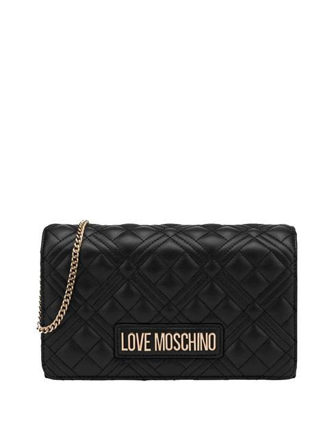 LOVE MOSCHINO QUILTED Chain Schulter-Clutch Schwarz - Damentaschen