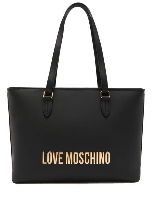 LOVE MOSCHINO LOGO LETTERING Schulter-Shopper Schwarz - Damentaschen