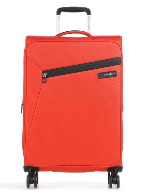 SAMSONITE LITEBEAM Mittelgroßer erweiterbarer Trolley tang / orang - Halbharte Trolleys