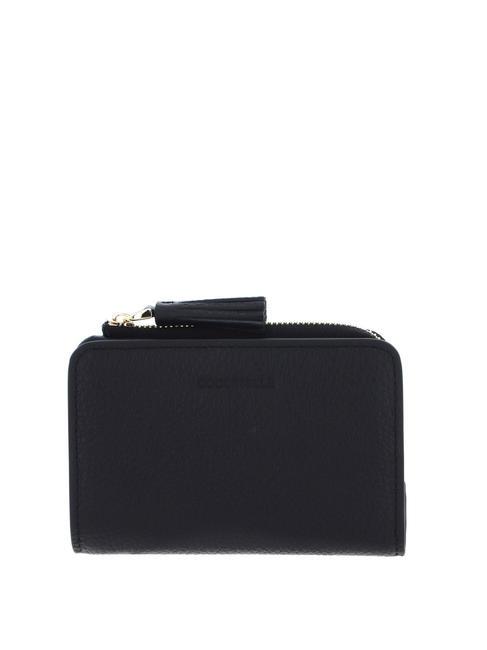 COCCINELLE TASSEL Portemonnaie aus genarbtem Leder Schwarz - Brieftaschen Damen