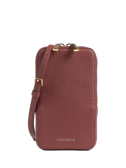 COCCINELLE FLOR iPhone-Tasche mit Schultergurt Brandy - Damentaschen