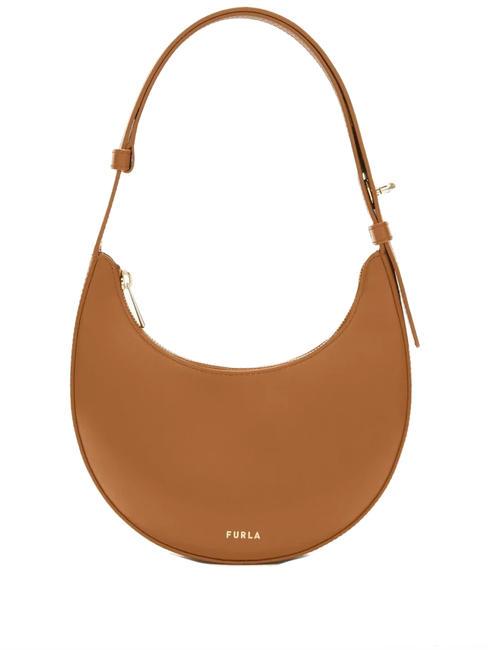 FURLA DELIZIA  Mini-Umhängetasche aus Leder Brandy - Damentaschen