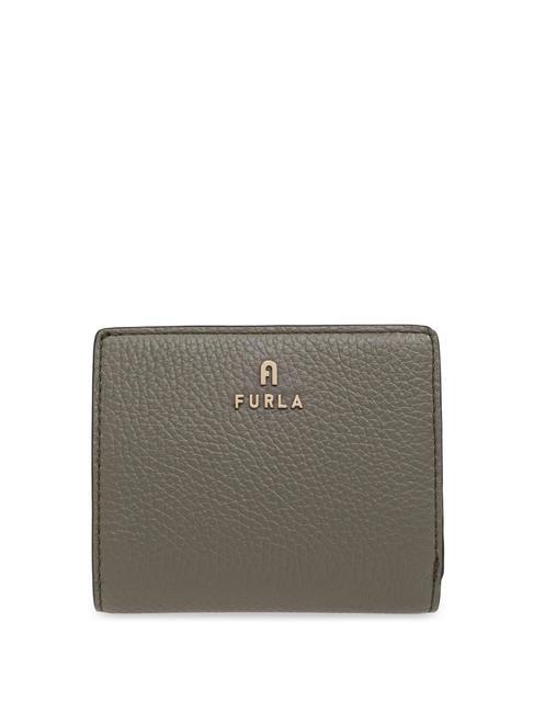 FURLA CAMELIA Kompakte Brieftasche aus Kalbsleder Salbei - Brieftaschen Damen